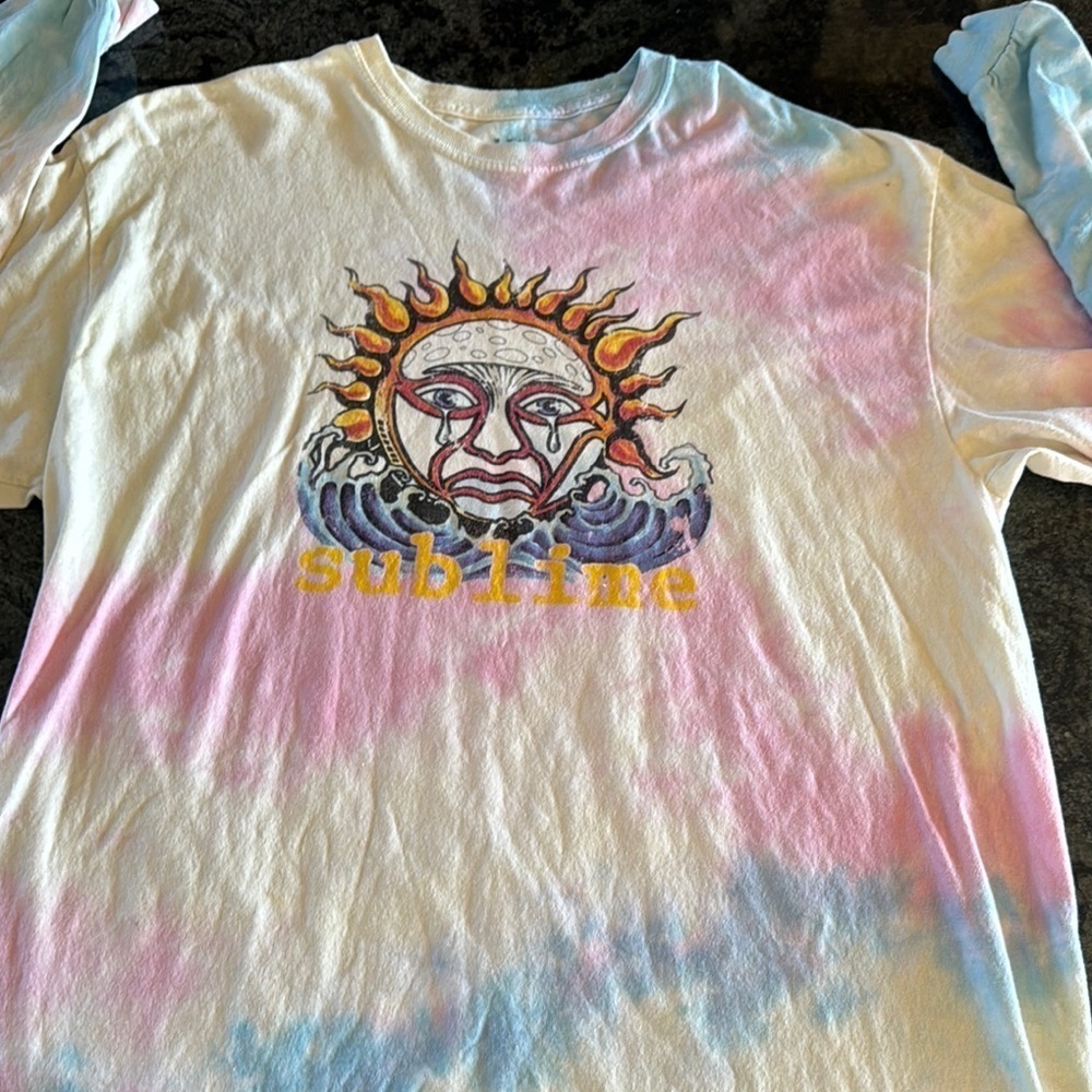 Sublime, tie-dye, Long Sleeve Graphic T-Shirt